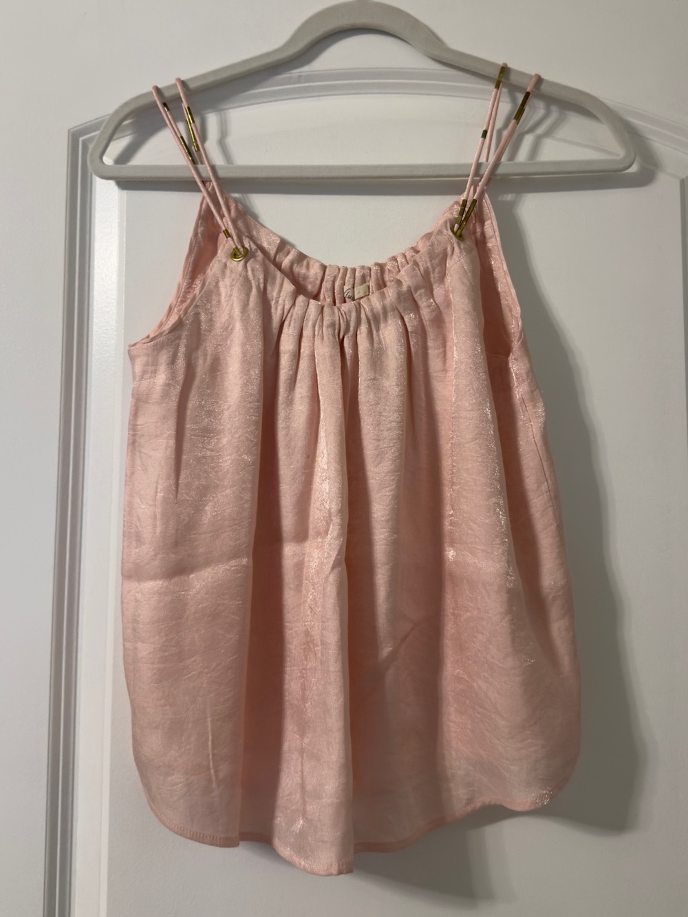 Anthropologie Floreat Satin Double-Strap Cami